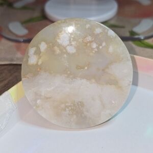 Flower Agate Crystal Phone Grip